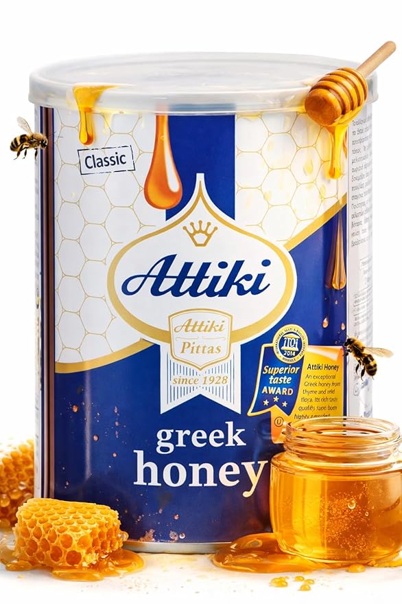 Attiki Greek Honey 1000g (2.2lb) CAN (2 pack)