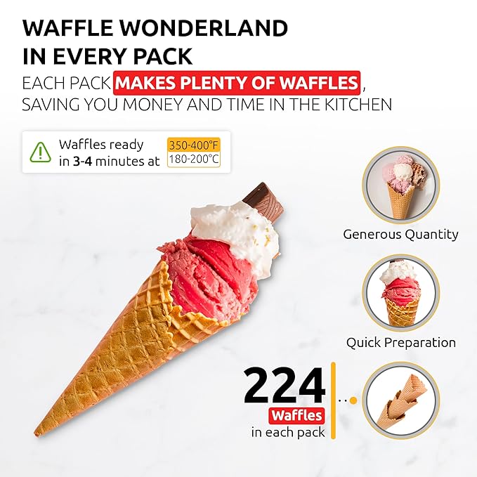 OldSoul Professional Cone Waffle Mix | Original Flavour | 10 Lbs | 224 Ice Cream Cones (10 Lbs Traditional)