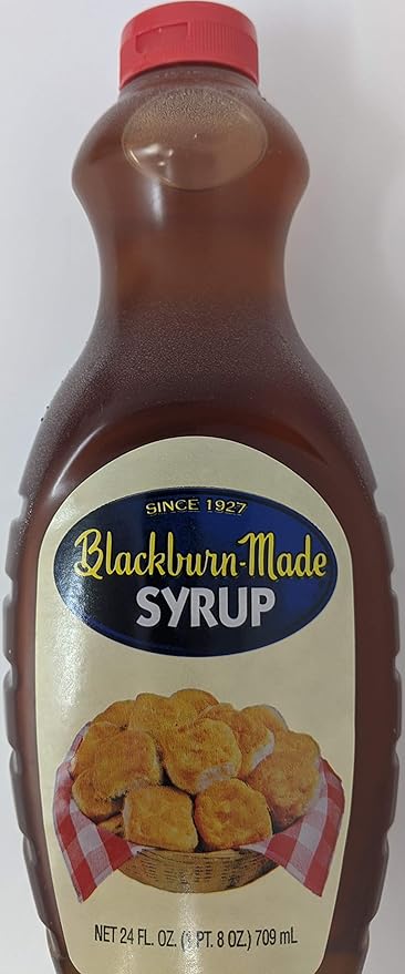 Blackburn-Made Syrup Bundle - 4 x 24 Oz Bottles of Blackburn Made Syrup Blackburn Syrup Pancake Bundled with Recipe Sheet