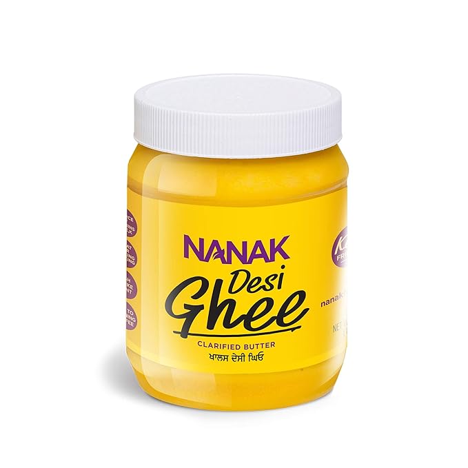 Nanak Desi Ghee Clarified Butter - Premium Quality Keto Friendly Certified Paleo Lactose-Free Source of Vitamins A &amp D Great Alternative for Butter Suitable for Cooking (28 oz)