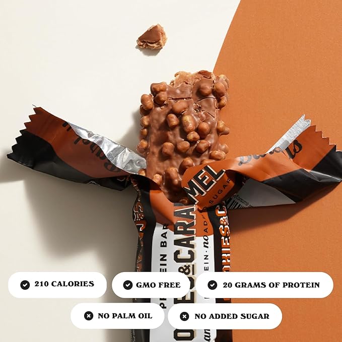 NEW FLAVORS Barebels Protein Bars Variety Pack Chocolate Dough &amp Cookies &amp Caramel 20g Protein Low Sugar 1.9oz Bars 8-Count