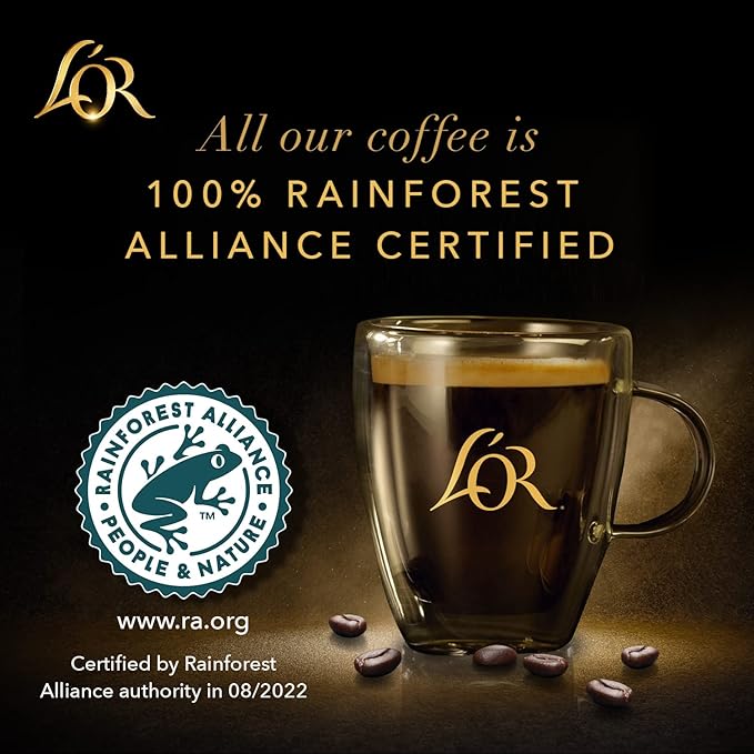 L'OR Espresso Capsules 50 Count Forza Single-Serve Aluminum Coffee Capsules Compatible with the L'OR BARISTA System &amp *Nespresso Original Machines 50 Count (Pack of 5)