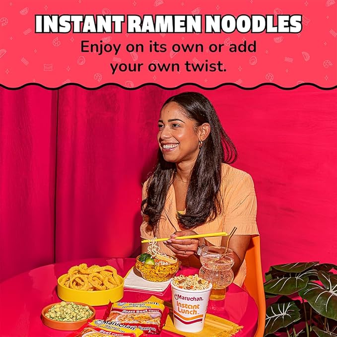 Maruchan Ramen Roast BeefInstant Ramen NoodlesReady to Eat Meals3 Oz(Pack of 48)