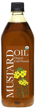 Daana Mustard Oil: CERTIFIED USDA ORGANIC EXTRA VIRGIN COLD PRESSED 34 Oz (Pack of 1)