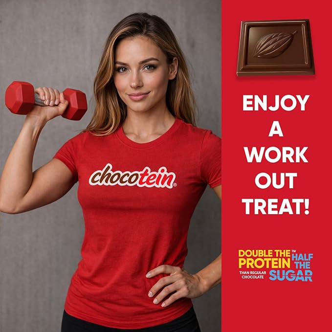 Chocotein - Protein Rich Fine Chocolate - Premium Swiss Dark Chocolate (71% Cocoa) - Double the Protein Half the Sugar than Regular Chocolate Bars - 3.5 oz (100g) Pack of 3 Bars
