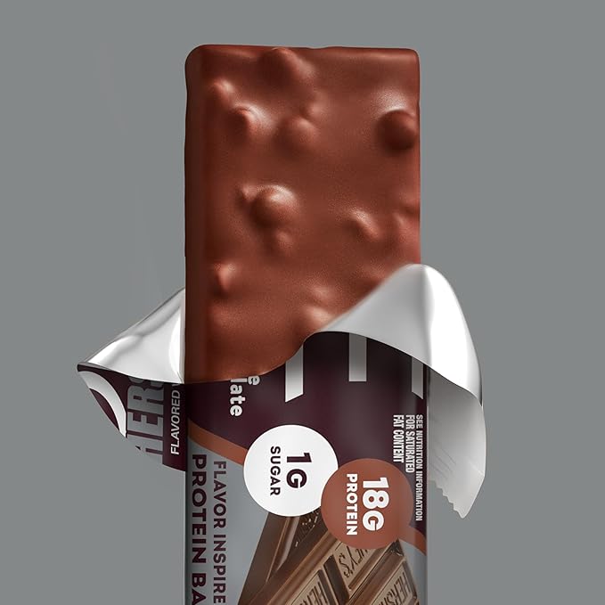 ONE Protein Bars NEW Hershey's Double Chocolate Gluten Free with 18g Protein and 3g Sugar Pantry Staples 2.12 oz (12 Pack)