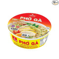 VIFON Phở Gà Instant Rice Noodles Chicken Flavor Bowl (70 g) (Pack of 12) | Authentic Vietnamese Chicken Pho | Halal Certified | Ready in 3 Minutes | Product of Vietnam