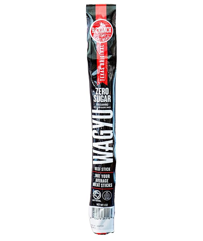 R-C Ranch - Wagyu Premium Beef Stick - 24ct/1oz - Texas Original - Zero Sugar - Individually Wrapped - Not Your Average Meat Stick