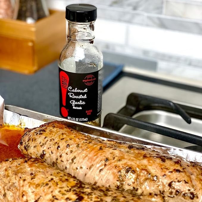 OMG!: Delicious Dipping Oil | As found in Pike Place Market | Perfect for breads veggies salads and marinades. (Cabernet Roasted Garlic Marinade 177ml/6oz)