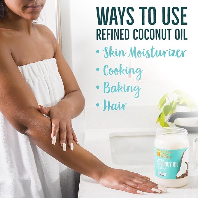 BetterBody Foods Refined Organic Coconut Oil with Neutral Flavor and Aroma Non-GMO Cooking Oil 1 Gallon