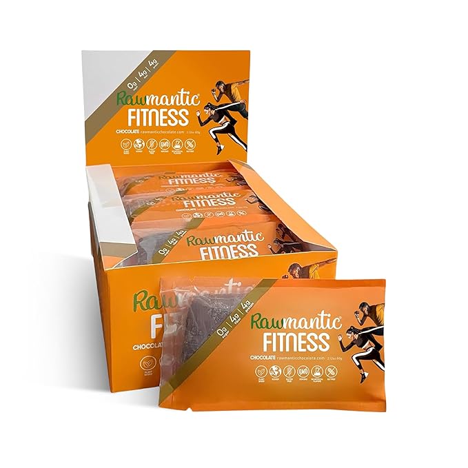 Rawmantic Vegan Plant Based Protein Bar (Pack of 12) – Blend of Raw Chocolate Seeds Grains &amp more Sweetened with Tapioca Fiber No Artificial Flavors Dairy-Free Gluten-Free &amp Guilt-Free Sn