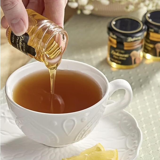 Pure Honey Mini Jars – 1.1 oz Each (Pack of 16) – 100% Natural Honey – Individual Glass Jars for Tea Breakfast Travel Restaurants &amp Gift Baskets