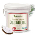 Kevala Organic Coconut Oil - Extra Virgin Oil with High Smoke Point for Baking and Cooking Natural and Fresh Coconut Scent for Body Massages Complements Recipes from Many Cultures Bulk Size 8 lb