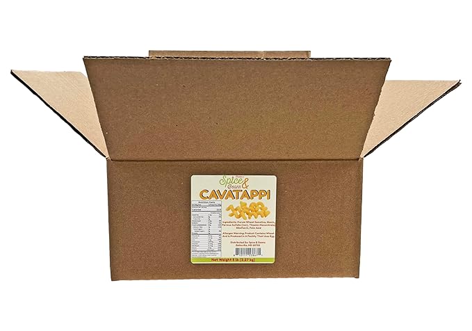 Cavatappi Pasta Noodles | 100% Durum Semolina Flour | by Dasher's Spice &amp Beans | 5 lb.