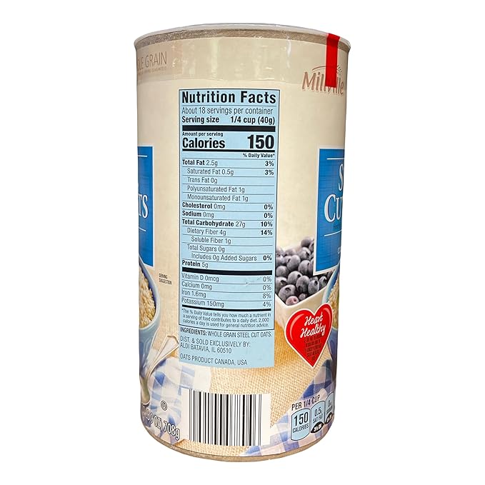 Steel Cut Oats Quick Cook Whole Grain Oatmeal Heart Healthy 25 oz (Pack of 2)