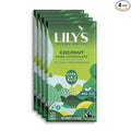 Lily's by Stevia Sweetened No Added Sugar Low-Carb Keto Friendly 55% Cocoa Fair Trade Gluten-Free &amp Non-GMO 3 4-Pack Coconut Dark Chocolate Bar 12 Oz