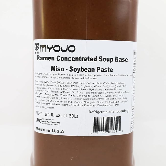 Myojo Japanese Style Ramen Soup Concentrate Miso Flavor 64 fl oz