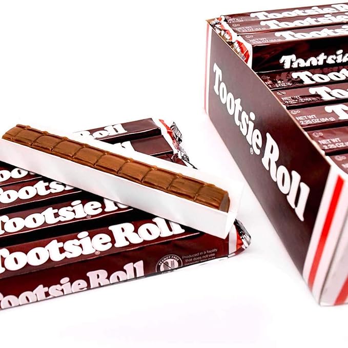 Tootsie Roll Bars Original Classic Size Peanut Free Gluten Free - 2.25 Ounce Rolls (Pack of 36)