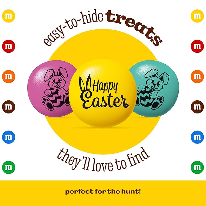 M&ampM'S WORLD Easter Milk Chocolate Candy Favors Festive Spring Themed Treats in sharable favor packs Perfect for Egg Hunts Basket Fillers Party Favors and Seasonal Snacking
