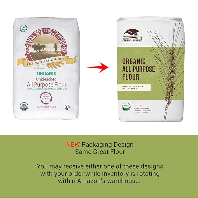 100% Organic All Purpose Unbleached White Baking Flour - 10 Pound