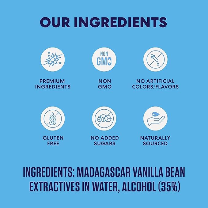 Magnolia-Star Pure Vanilla Extract 16 oz. Made from Hand-Selected Madagascar Bourbon Beans Non-GMO and Gluten-Free Baking Vanilla (8oz. Bottles 2 Ct)