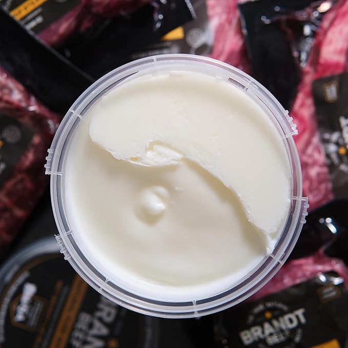 Brandt Beef Tallow – 100% Pure Beef Tallow for Cooking | 16 oz (1 lb) Tub Beef Tallow for Deep Frying | High Smoke Point | No Additives or Preservatives | Sustainably Sourced | Family-Owned Ranch USA