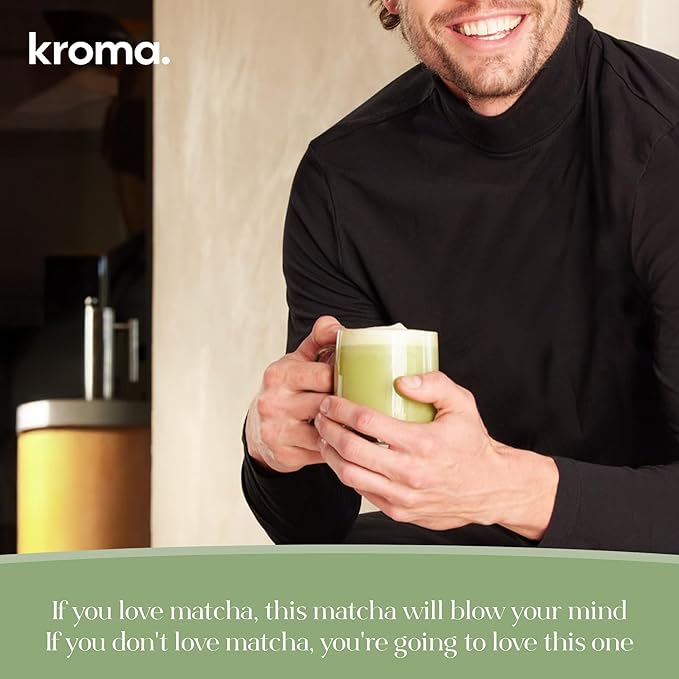 Kroma’s Beauty Matcha Latte Powder 0.60 Oz 17g 7 Servings – Collagen Ceremonial Grade Matcha Green Tea with Protein for Glowing Skin &amp Hair Support w/ Bovine Collagen Ginger &amp Turmeric - Pr