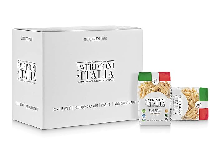 Patrimoni d'Italia Penne Rigate 1 Pound (Pack of 20)
