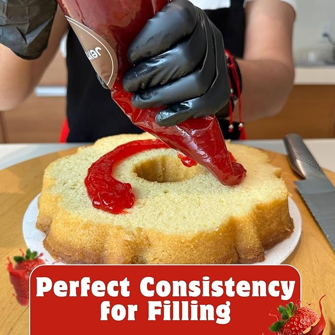 Jeynuuss Strawberry Pie Filling Strawberry Filling Cake Filling Cheecake Filling Cheesecake Filling Pastry for Cakes cream cheese filling Mermelada para Hornear Cake Filling Tub 2 LB Pack of 3