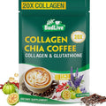 20X Collagen Chia Coffee 11 in 1 Chia Coffee Mix with Collagen &amp Chia Seeds Goji Berry Supports Hair Skin &amp Nails Sugar Free Vegan Gluten-Free 30 Servings 2PACK