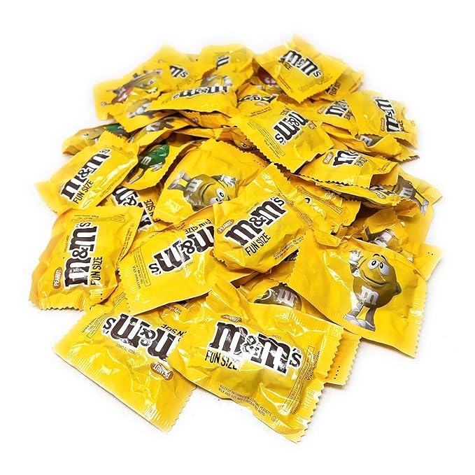 M&ampM Peanuts &amp Milk Chocolate Candy - 2 lbs Bulk Pack - Individually Wrapped Fun Size Candy for Freshness - Colorful Delicious Sweets for Kids Adults Pantry Office &amp Birthdays