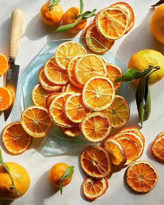 Dehydrated Dried Orange Slices (100g) &amp Dehydrated Dried Pineapple Slices Flowers (100g) For Cocktails Snacking Baking Cakes Cooking | No Added Sugar