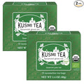 Kusmi Tea - Pack of 2 Boxes of Tea Bags - Spearmint Green - Organic Blend of Gunpowder Green Tea with Mint - Peppermint Tea - Enjoy Hot or Ice - Organic Flavored Green Tea - 2x20 Tea Bags