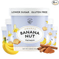 Mylk Labs Banana Nut Protein Oatmeal Cups Whole Grain Low Sugar High Fiber Breakfast with Superfoods Quick &amp Easy On the Go Instant Oatmeal Rolled Oats Gluten Free Vegan Nut Free 6 Pack