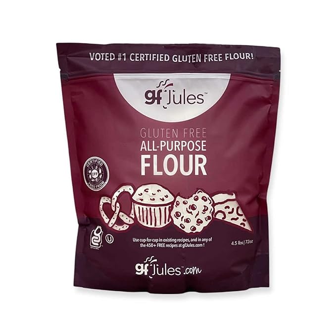 gfJules Certified Gluten Free All Purpose Flour | No Grit | Great Cup for Cup Baking Alternative to Regular Flour Voted #1 by Gluten Free &amp Celiac Consumers 4.5LB Pouch