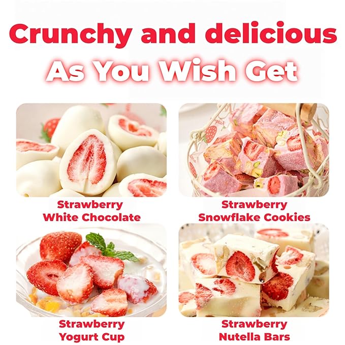 1 Ib Freeze Dried Strawberries 450g Whole Berry No Added Sugar Natural Red Crispy Texture