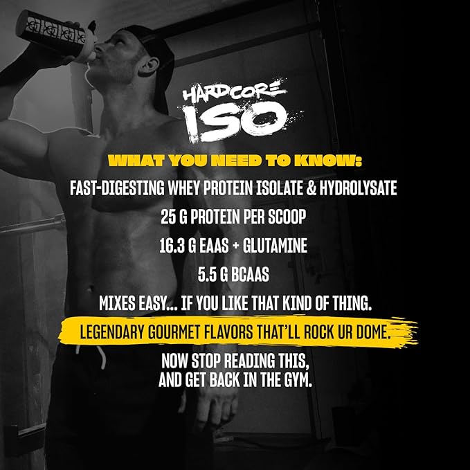 Mutant Hardcore ISO Whey Protein Isolate Powder Acts Fast to Help Recover Build Muscle Bulk and Strength 5 lb - Vanilla Ice Cream
