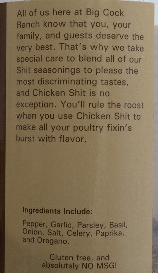 Shit Load Chicken Shit Poultry Seasoning from Big Cock Ranch 12 Ounce (Pack of 3)