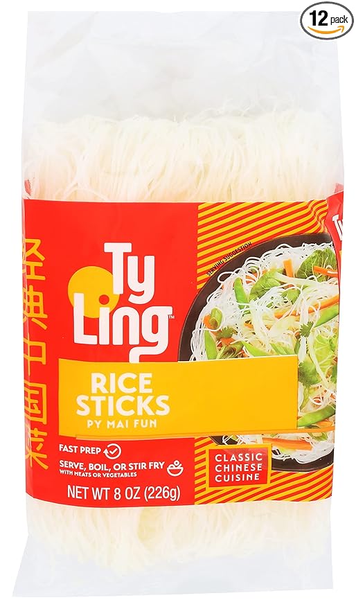 Ty Ling Py Mai Fun Rice Sticks 8-Ounce Packages (Pack of 12)