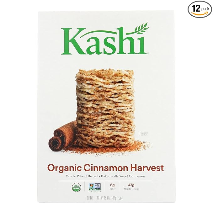 Kashi Organic Promise Cinnamon Harvest Whole Wheat Biscuit Cereal 16.3 Ounce