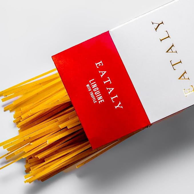 Eataly Flavored Pasta Bundle Pack Linguine1- with Squid Ink 1- with Truffle 1- with Lemon &amp Pepper Pasta Noodles -8.8 oz. Box Each