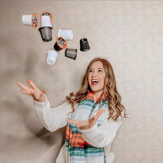 Double Donut Coffee Blueberry Flavored Coffee Pods Medium Roast CoffeeCompatible with Keurig K Cups Brewers 72 Cups