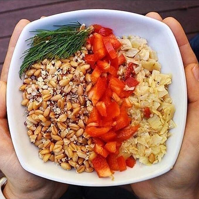 Kitchen &amp Love Cooked Farro Artichoke Lemon &amp Roasted Garlic Ready to Eat Quick Cups Shelf Stable Non Gmo Dairy Free Plant Based Kosher Vegan Vegetarian 7.9 Oz (6-Pack)