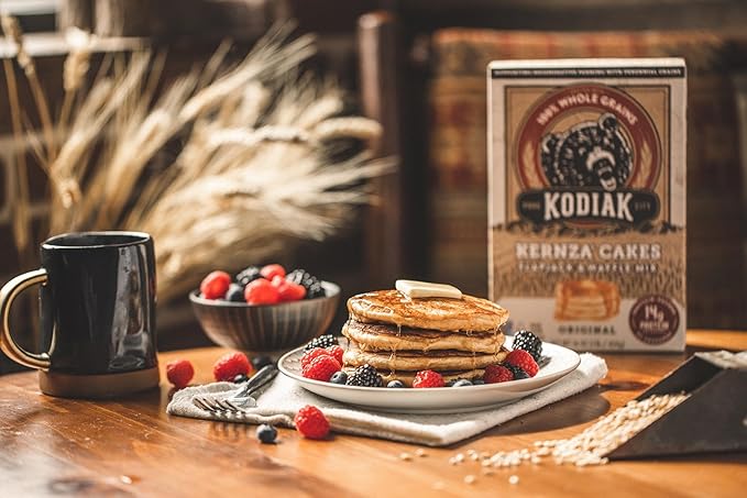 Kodiak Kernza Power Cakes Pancake &amp Waffle Mix Original High Protein100% Whole Grains (Pack of 6)