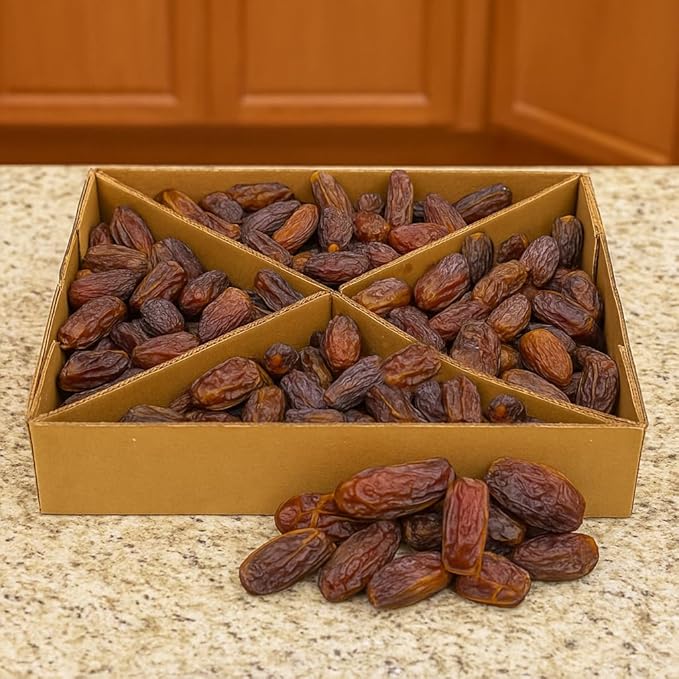 Anna and Sarah 11 Lbs Organic Jumbo Medjool Dates Kosher No Sugar Added Natural Dried Dates in Box 160 Oz