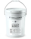 Desert Creek Honey Light Clover - Unfiltered Raw Honey - 5 Gallons of Bulk Unprocessed Unpasteurized - Made in America - Harvested by Our Own Beekeepers - Light and Mild Flavor