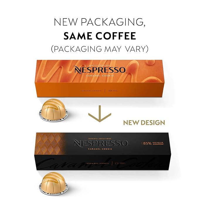 Nespresso Capsules VertuoLine Barista Flavored Pack Mild Roast Coffee 40-Count Coffee Pods