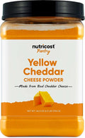 Nutricost Pantry Yellow Cheddar Cheese Powder (2.5 Pounds Per Bottle) - Powdered Cheese :: Great for Cooking Baking Popcorn and More!