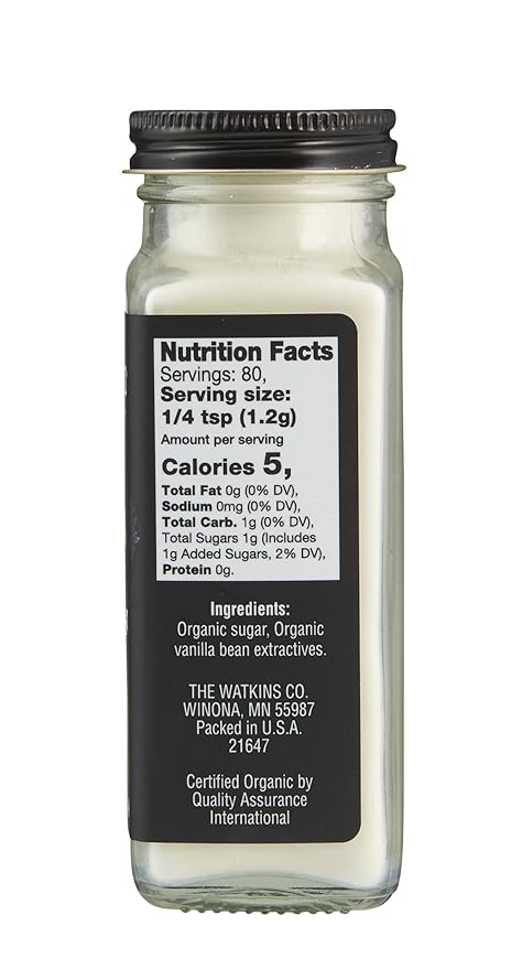 Watkins Gourmet Organic Spice Jar Vanilla Powder 3.4 oz. Bottle 3-Pack