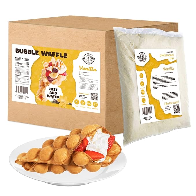 ALDKitchen Bubble Waffle Mix | Soy free | Nut free | Dough Mix for Egg Waffles (Vanilla 30 LB)